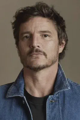 Pedro Pascal portrait 2025, seated at a panel